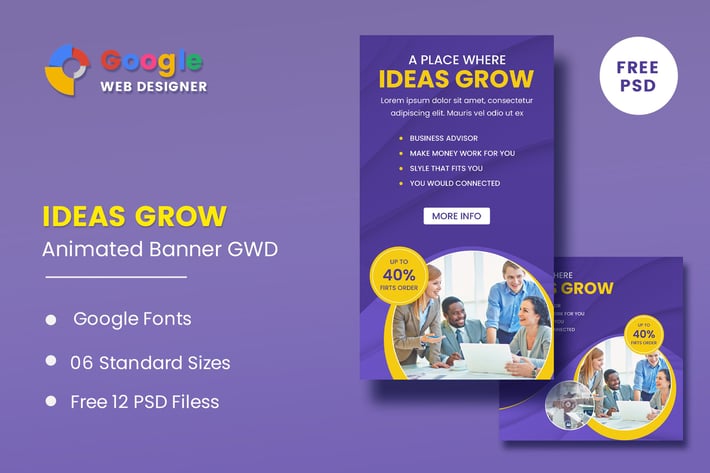 Ideas Growth Animated Banner Google Web Designer