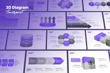 3D Diagram Powerpoint Template