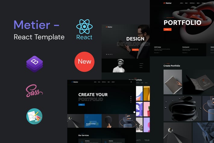  Metier - Personal Portfolio React Template 