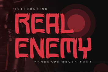 Real Enemy - Handmade Brush Font