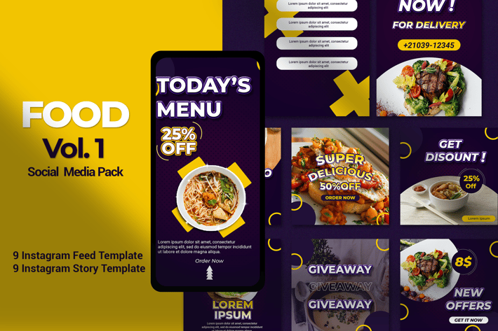 FOOD Vol.1 Instagram Template