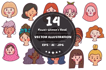 Kawaii Woman's Head