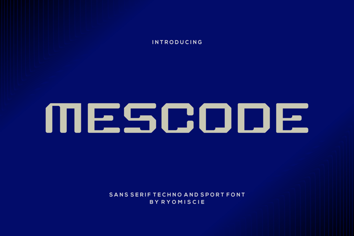 Mescode - Sans Serif Techno And Sport Font