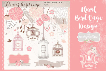 Blush floral bird cage design