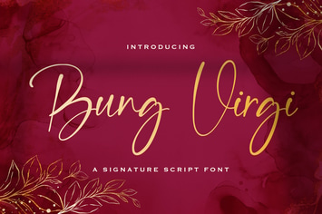 Bung Virgi - Signature Script Font