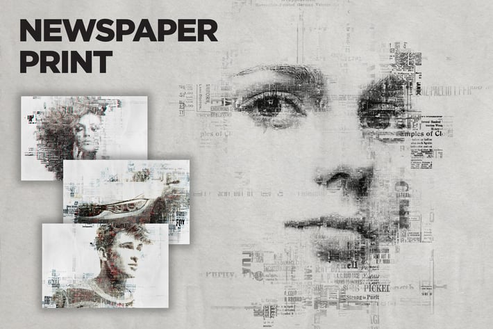Newspaper Print Photoshop Action CS3+