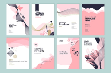 Beauty brochure, annual report, cover designs