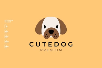 Cute Dog Head Logo
