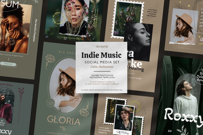 Indie Music Instagram Template Calm Theme