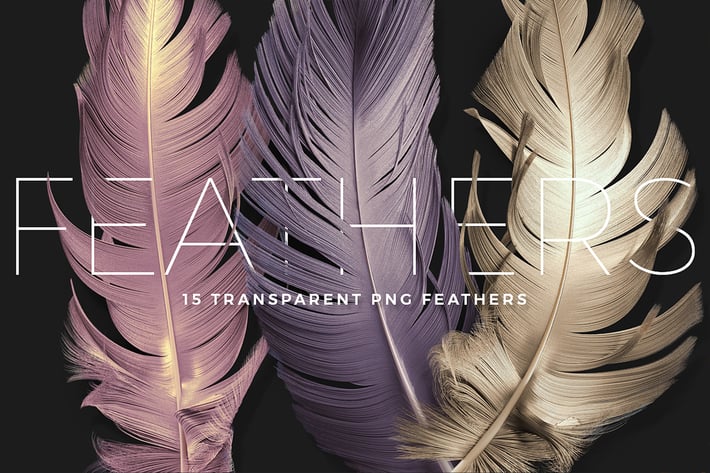 Transparent Feathers Overlays