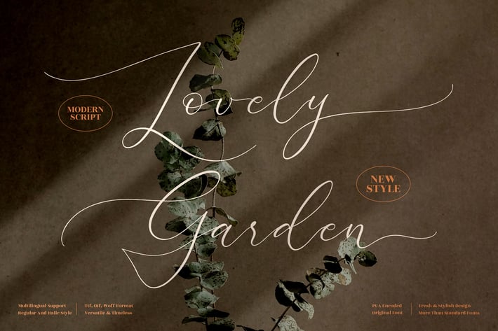 Lovely Garden Beautiful Script