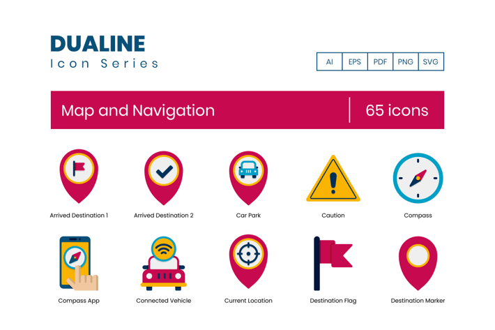 Map and Navigation Icons