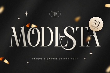 Modesta - Unique Ligature Luxury Font