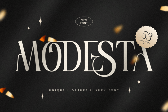 Modesta - Unique Ligature Luxury Font
