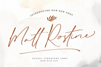 Matt Rostine | Signature Font