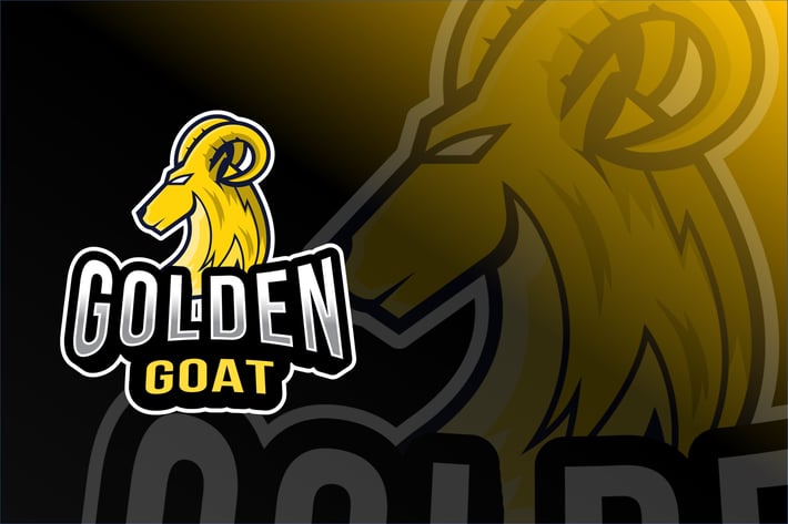Golden Goat Esport Logo Template