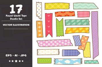 Kawaii Washi Tape Doodle Set