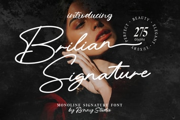 Brilian Signature - Monoline Signature Font