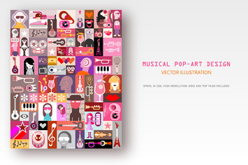 Musical Pop-Art Design