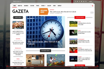 Gazeta - News & Magazine Drupal 8 Theme 