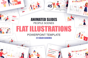 Party Flat Illustration Powerpoint Template