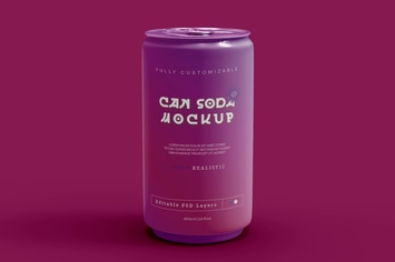 Soda Can Mockup.