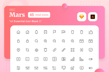 Mars - UI Essential Icon Black 1 