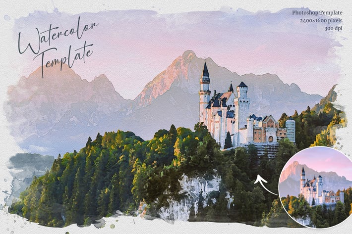 Watercolor from Photo Template