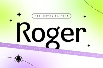 Roger - Neo Brutalism Font