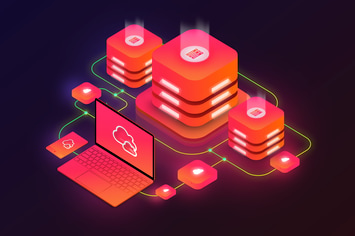 Isometric Cloud Server Illustration