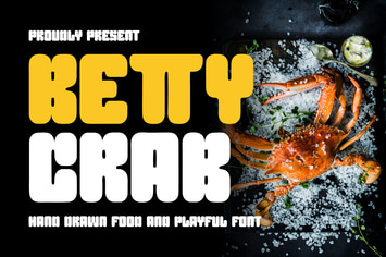 Betty Crab - Hand Drawn Food And Playful Font