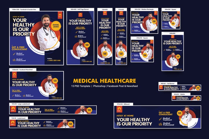 Medical Healthcare Banners Ad