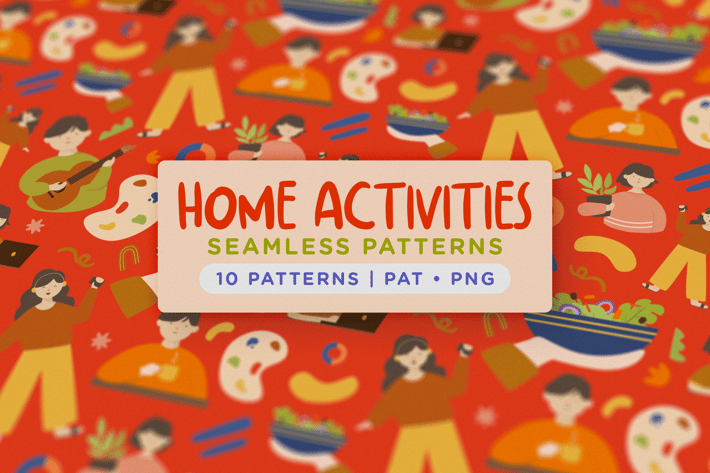 Home Activity Seamless Patterns