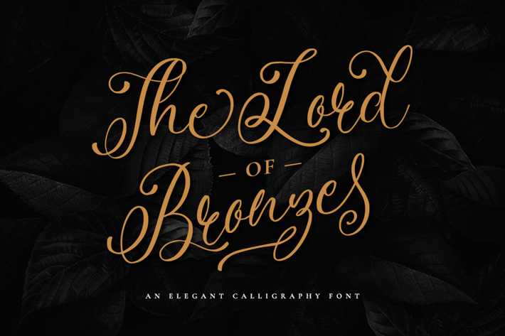 The Lord Of Bronze - Romantic Calligraphy Font