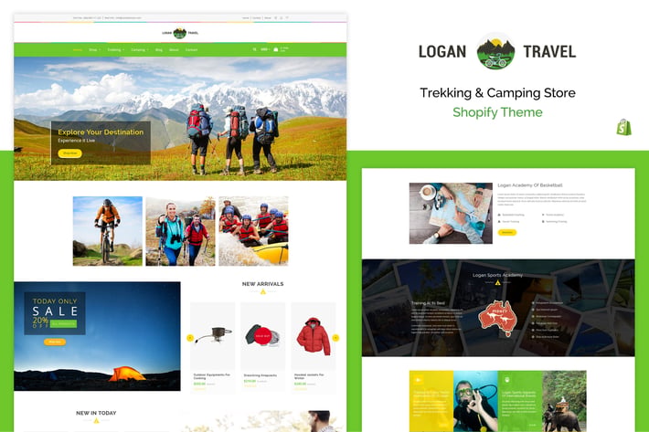  Logan - Trekking & Camping Store Shopify Theme 