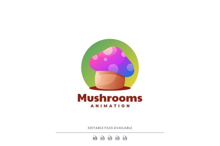 Mushroom Gradient Colorful Logo