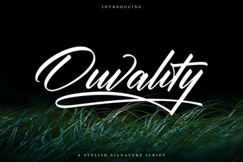 Ouvality Script | A Stylish Signature Script Font