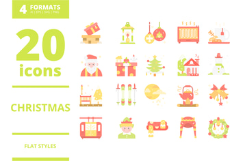 Christmas Flat icons packs
