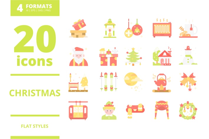 Christmas Flat icons packs