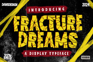 Fracture Dreams Crack Graffiti Horror Display Font