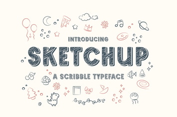 Sketchup - Adorable Scribble Typeface