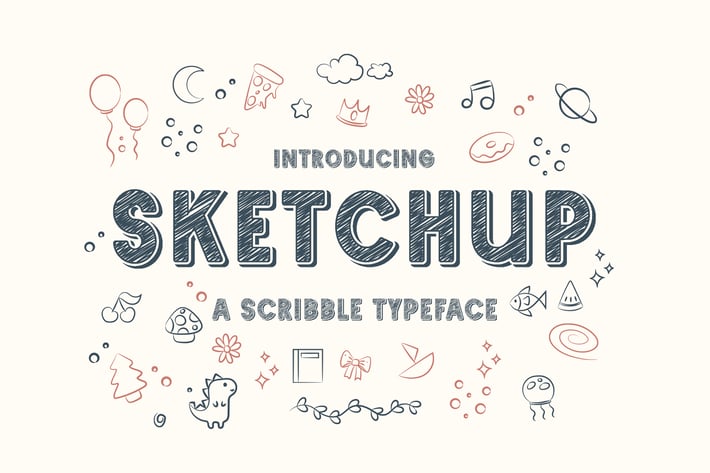 Sketchup - Adorable Scribble Typeface