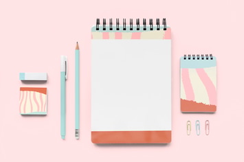 Flat lay stationery mockup design