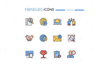 HR and Management - Modern Line Design Style Icons