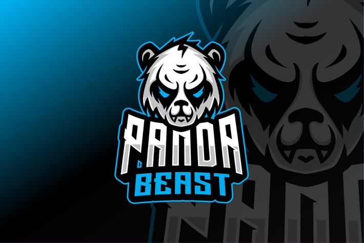 Panda Sport and Esport Logo Template