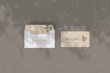 Card and Holder Mockup