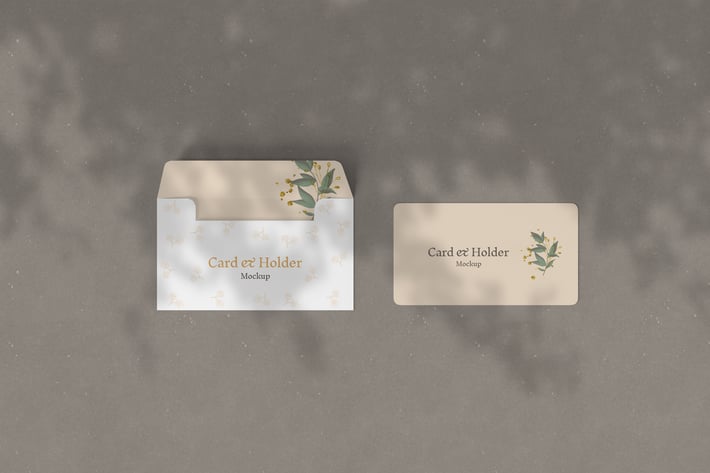 Card and Holder Mockup