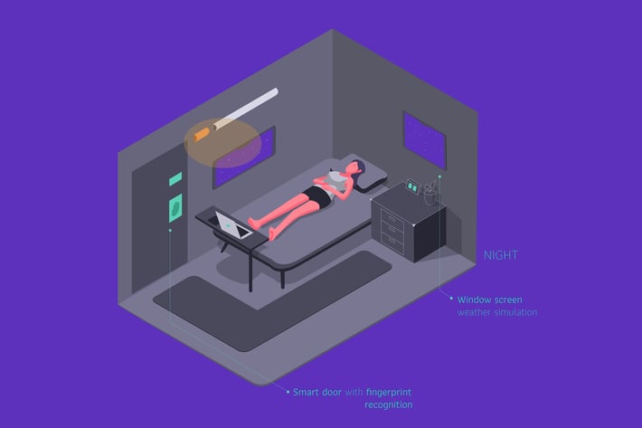 Smart Room Isometric Illustration