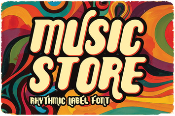 Music Store Retro Rounded Font