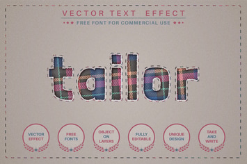 Tailor - editable text effect,  font style